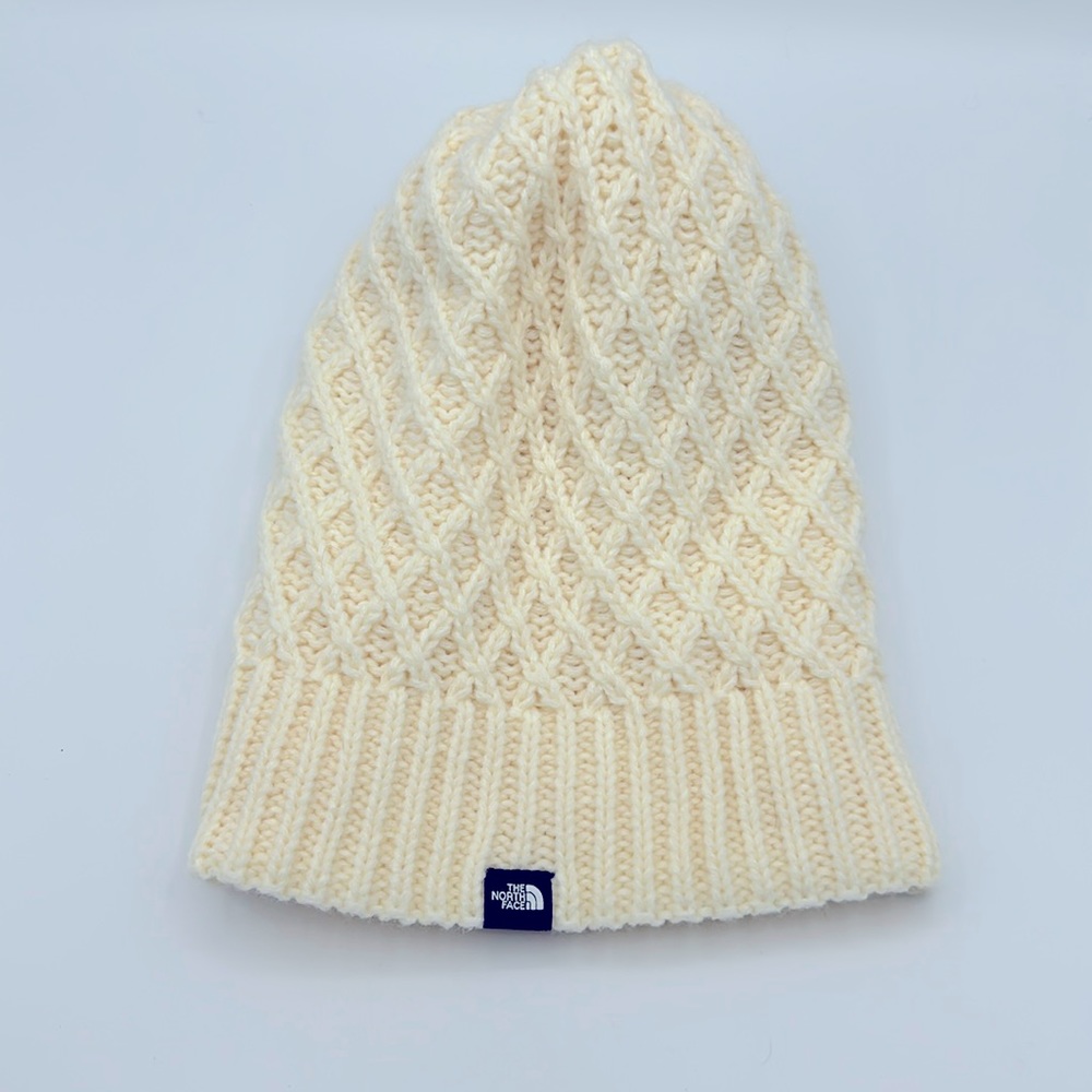 The North Face Unisex White Knit Beanie Hat